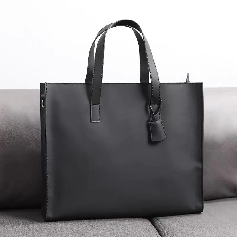 Leather Work Bag Men - 2026 새로운 남성용 핸드백 어깨끈이 있는