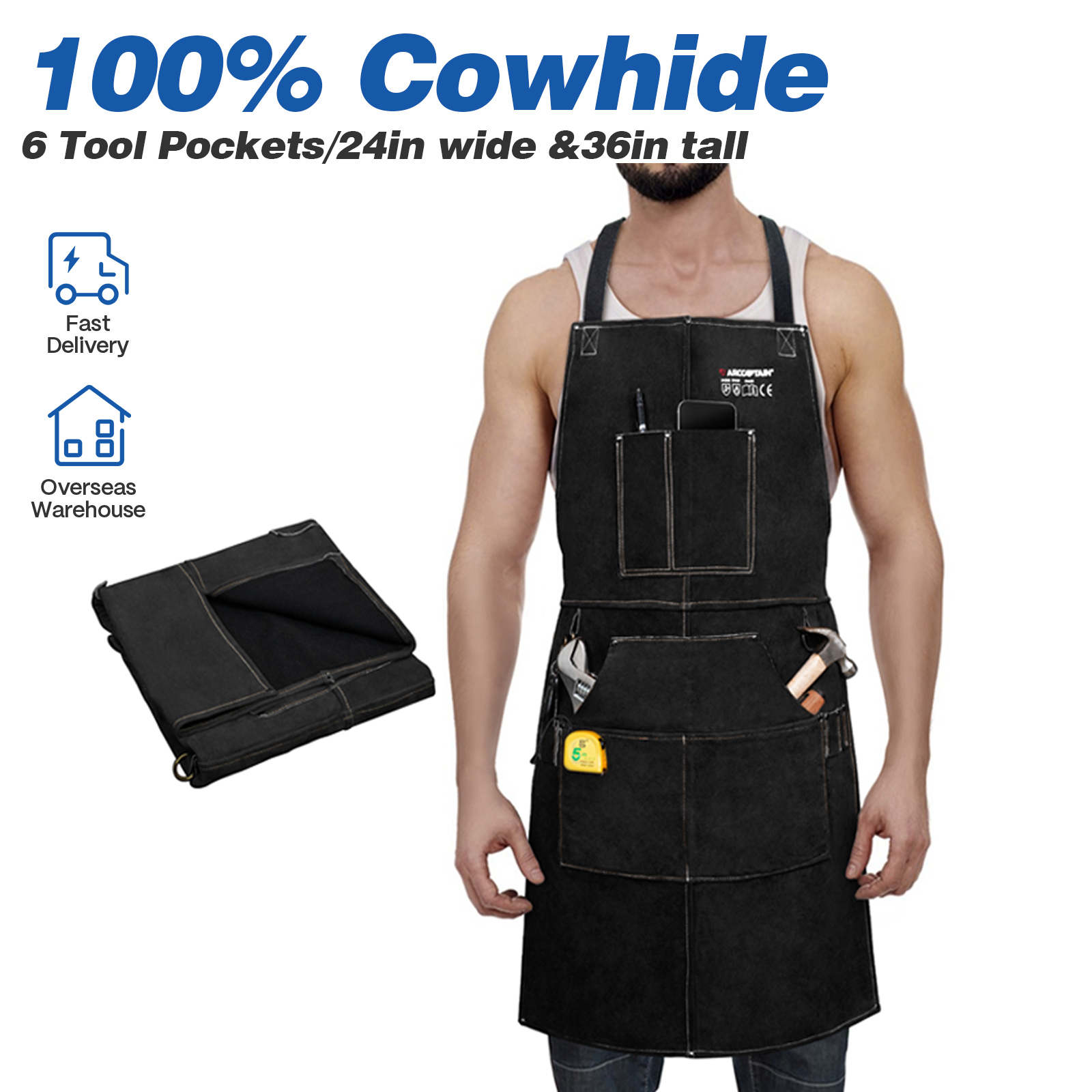 Leatherwork Beginner - ARCCAPTAIN 가죽 용접 작업 앞치마 열