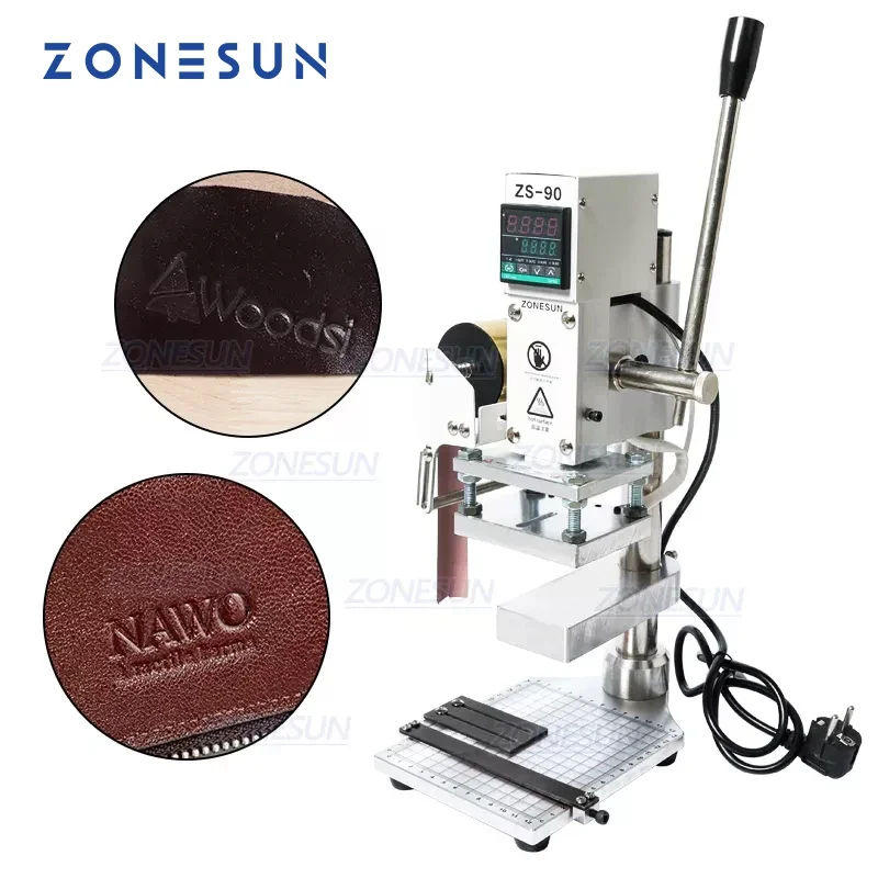 Leatherwork Press - ZONESUN 이중 작업판 수동 가죽 핫