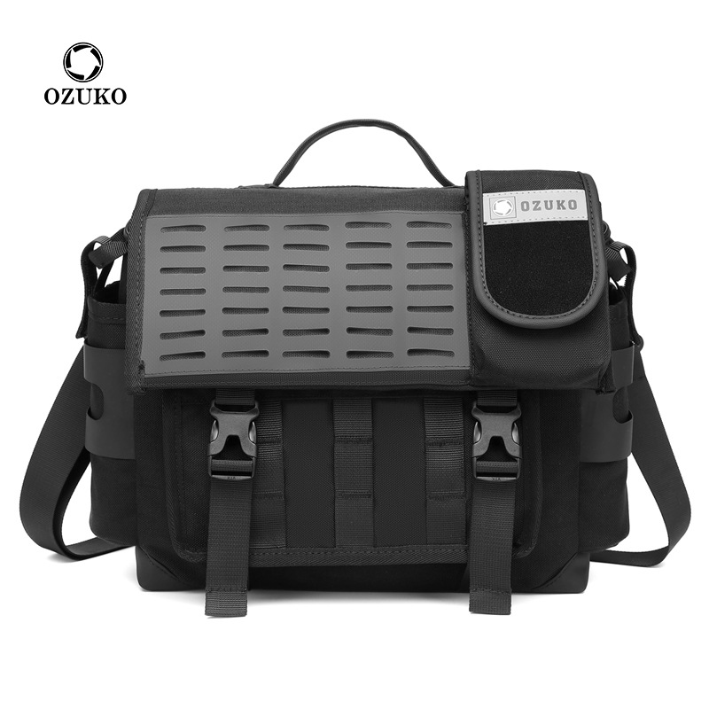 OZUKO 남성용 숄더백 패션 야외 다기능 메신저 백  - Leather Work Bag Men 리뷰 및 가격