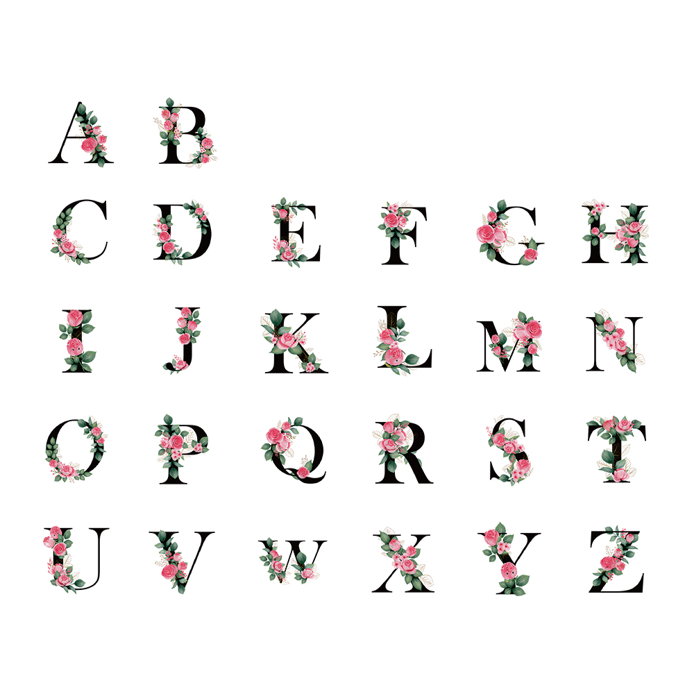 1PC 다채로운 장미 26 스타일 문자 맞춤형 이름 책 - Leatherwork Letters 리뷰 및 가격