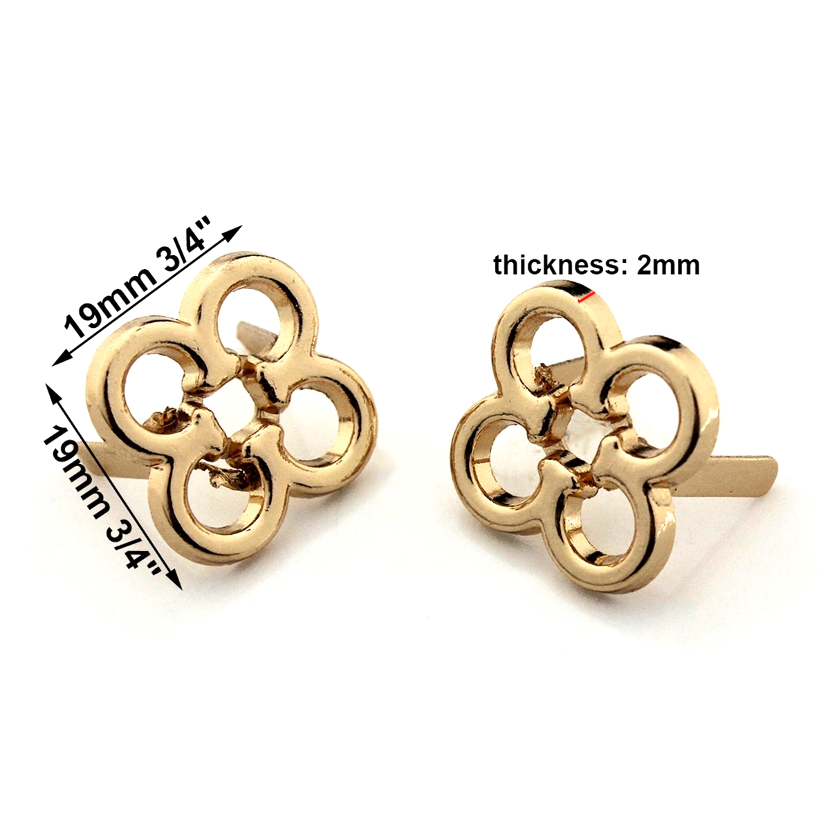 2pcs 금속 꽃 모양 장식 버클 가방 패션 클립 버클 - Leatherwork Flowers 리뷰 및 가격