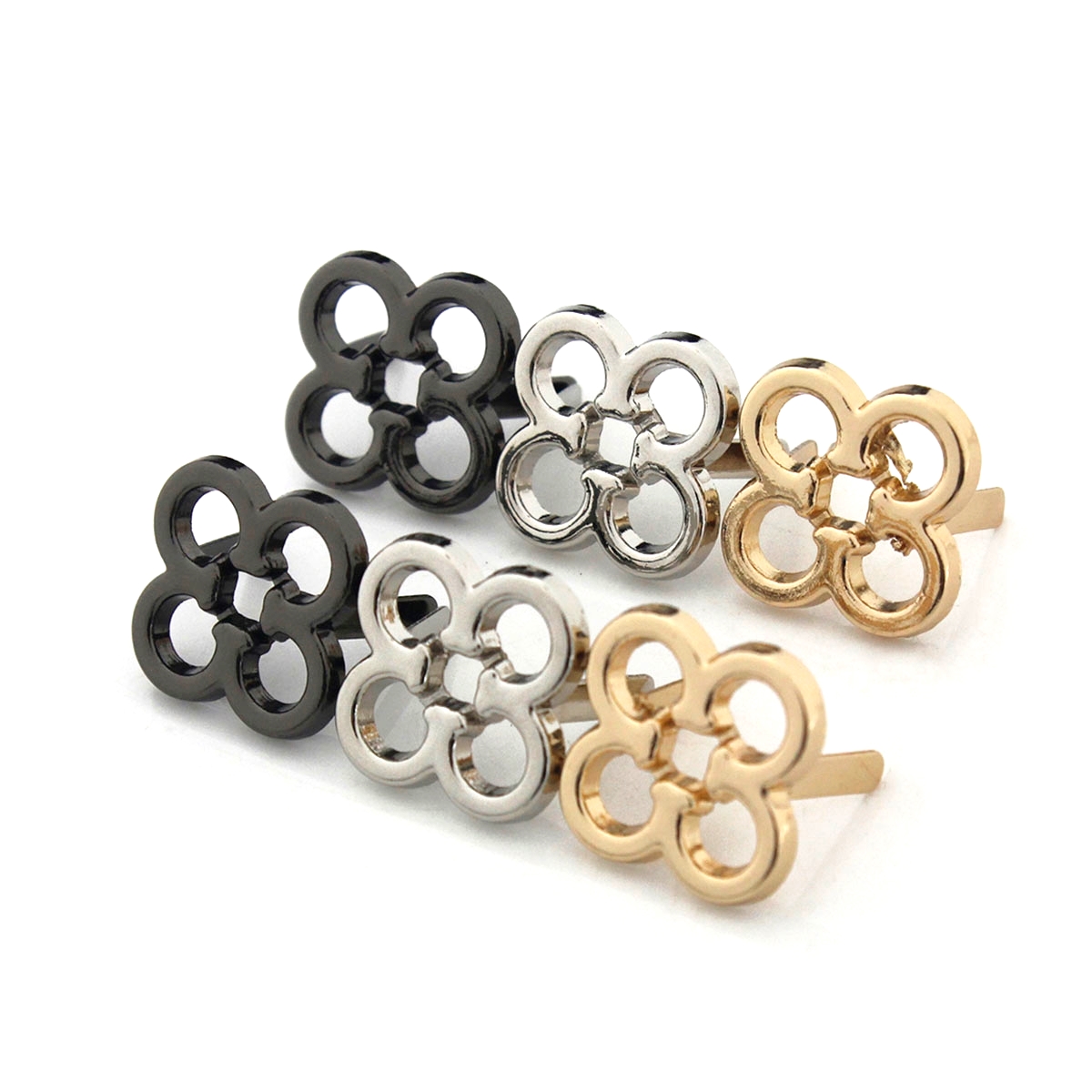 2pcs 금속 꽃 모양 장식 버클 가방 패션 클립 버클 - Leatherwork Flowers 리뷰 및 가격