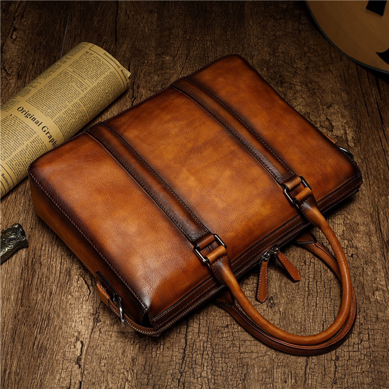 예티즈 비즈니스 최고급 가죽 서류 가방 |   14인치 - Leather Work Bag Men 리뷰 및 가격