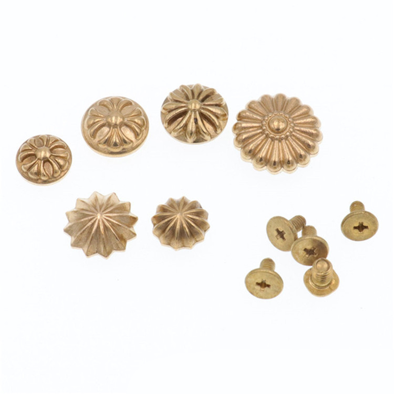 5Pcs 황동 스트랩 리벳 꽃 머리 나사 DIY 의류/ - Leatherwork Flowers 리뷰 및 가격