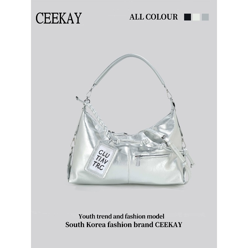 2026 CEEKAY 글로시 가죽 호보백 Y2K 스트릿 - Leatherwork Letters 리뷰 및 가격