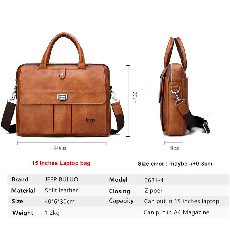 Jeep Buluo 남성용 가죽 서류가방 14인치 노트 - Leatherwork Letters 리뷰 및 가격