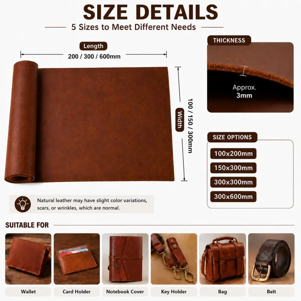 1개 베지터닝 소가죽 시트, 풀그레인 천연 무광 마감  - Veg Tan Leather Hide 리뷰 및 가격